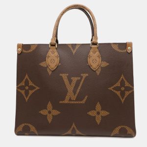 Louis Vuitton Onthego Red Monogram Monogram Reverse Canvas Monogram Giant Size Mm, Tote Handbags - Luxury Closet catalog
