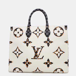 Louis Vuitton Onthego GM Ivoire Monogram Jungle Canvas Tote Bag, Tote Handbags - Luxury Closet catalog