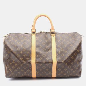 Louis Vuitton Keepall 50 Brown Monogram Canvas Travel Bag, Handbags - Luxury Closet catalog