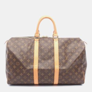 Louis Vuitton Keepall 45 Brown Monogram Canvas Travel Bag, Handbags - Luxury Closet catalog