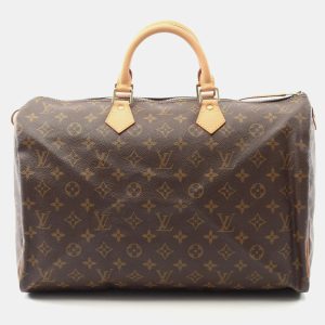 Louis Vuitton Speedy 35 Brown Monogram Canvas Shoulder Bag, Handbags - Luxury Closet catalog
