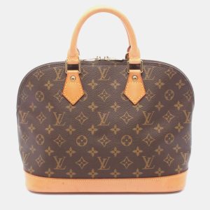 Louis Vuitton Alma Pm Handbag  Monogram Canvas Leather Brown, Satchels - Luxury Closet catalog