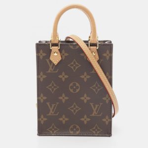 Louis Vuitton Sac Plat Petite Brown Monogram Canvas Bag, Tote Handbags - Luxury Closet catalog