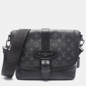 Louis Vuitton Saumur Monogram Eclipse Canvas Shoulder Bag, Handbags - Luxury Closet catalog