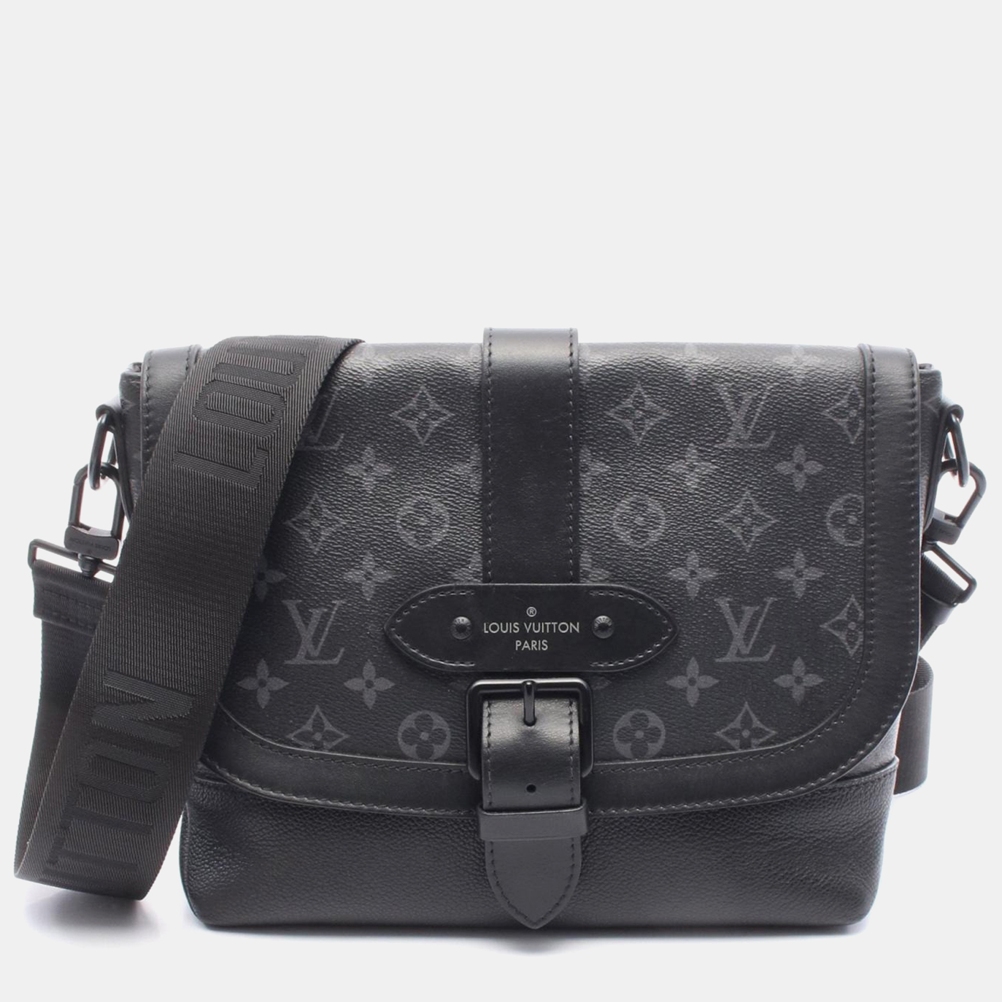 Louis Vuitton Saumur Monogram Eclipse Canvas Shoulder Bag, Handbags - Luxury Closet catalog