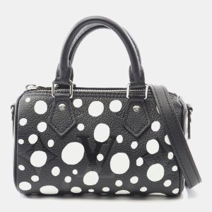 Louis Vuitton x YK Nano Speedy Black White Leather Shoulder Bag, Handbags - Luxury Closet catalog