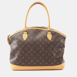 Louis Vuitton Lockit Horizontal Brown Monogram Canvas Tote Bag, Tote Handbags - Luxury Closet catalog