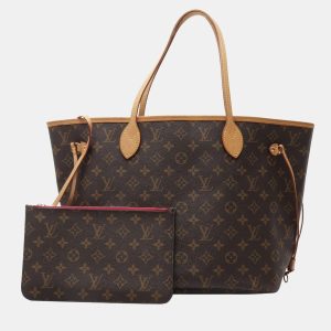 Louis Vuitton Neverfull MM Brown Monogram Canvas Tote Bag, Tote Handbags - Luxury Closet catalog