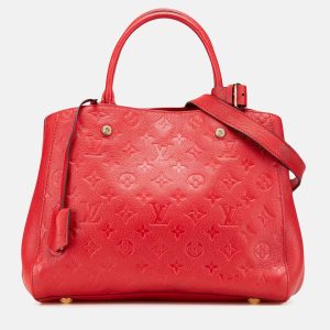 Louis Vuitton Red Monogram Empreinte Montaigne MM, Satchels - Luxury Closet catalog