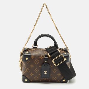 Louis Vuitton Black Monogram Canvas and Leather Petite Malle Souple Bag, Satchels - Luxury Closet catalog
