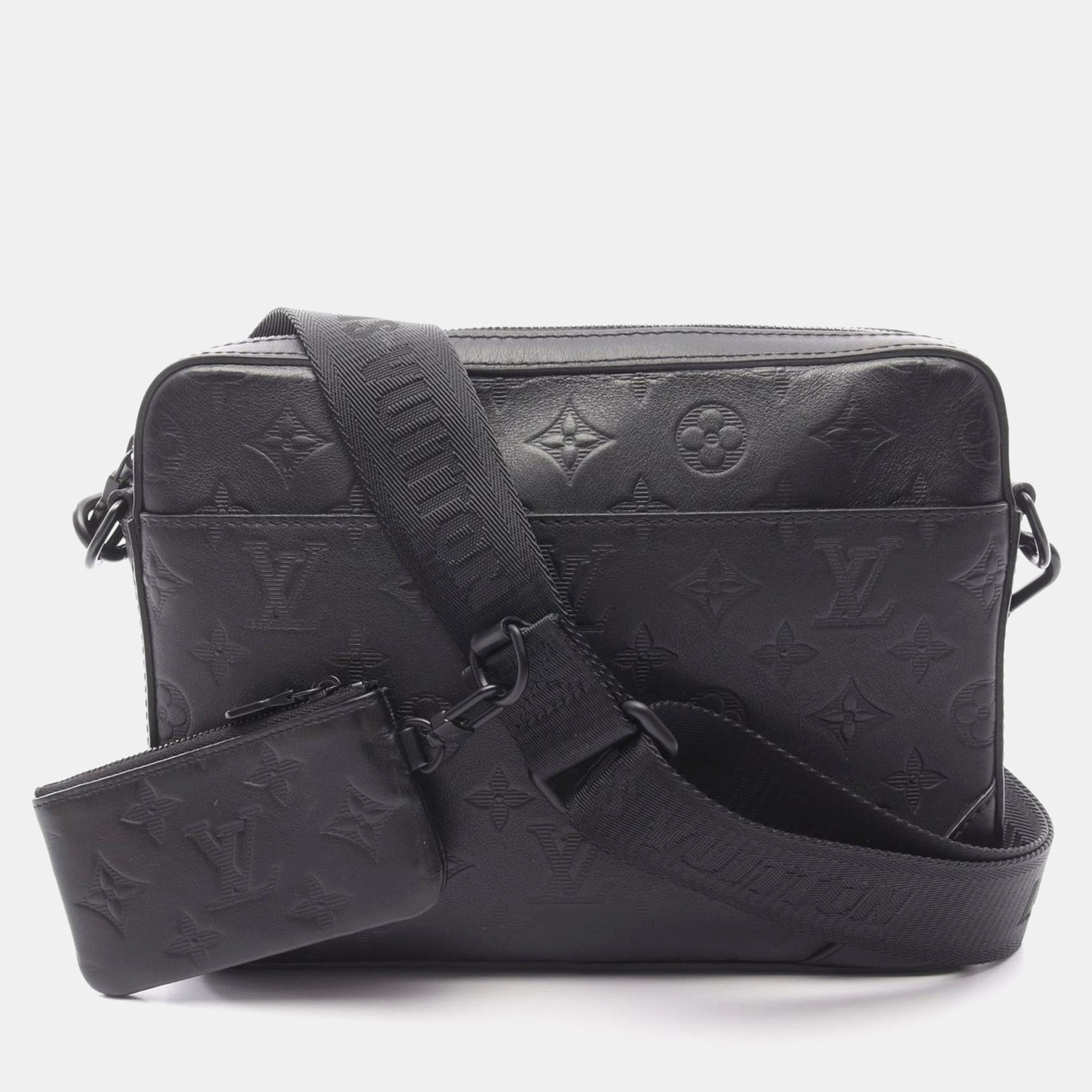 Louis Vuitton Duo Monogram Shadow Leather Shoulder Bag, Handbags - Luxury Closet catalog