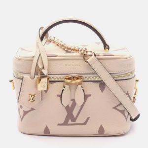 Louis Vuitton Vanity PM Beige/Brown Tone Monogram Empreinte Leather Top Handle Bag, Satchels - Luxury Closet catalog
