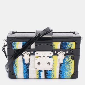 Louis Vuitton Petite Malle Multicolor Sequin Patent Leather Shoulder Bag, Handbags - Luxury Closet catalog