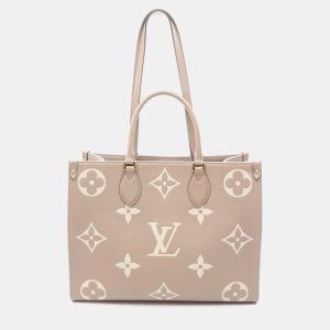 Louis Vuitton Beige Monogram Leather  OnTheGo MM 2Way Tote, Tote Handbags - Luxury Closet catalog