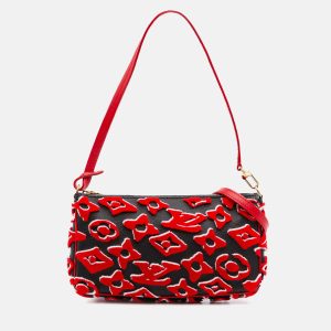 Louis Vuitton Black/Red Urs Fischer Monogram Tuffetage Pochette Accessoires, Satchels - Luxury Closet catalog