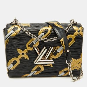 Louis Vuitton Black Epi Leather Chain Flower Print Twist MM Bag, Shoulder Bags - Luxury Closet catalog