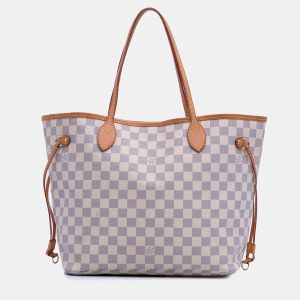 Louis Vuitton White Damier Azur Neverfull MM, Tote Handbags - Luxury Closet catalog