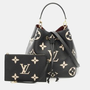 Louis Vuitton Neonoe MM Black Beige Monogram Empreinte Leather Shoulder Bag, Handbags - Luxury Closet catalog