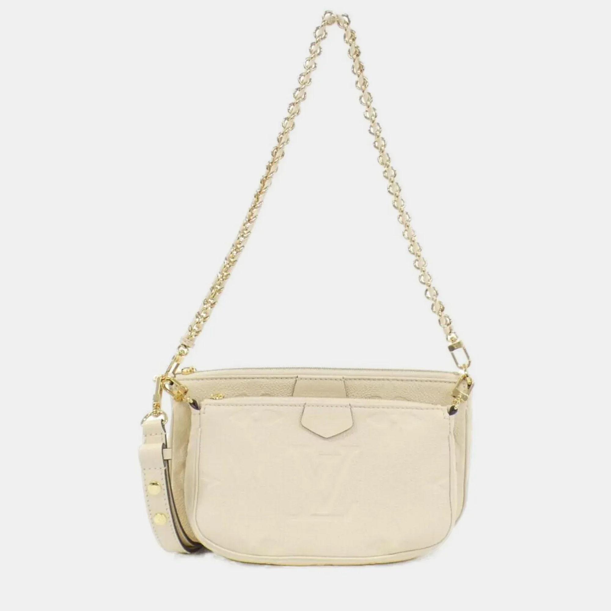 Louis Vuitton Multi Pochette Cream Monogram Empreinte Leather Shoulder Bag, Handbags - Luxury Closet catalog