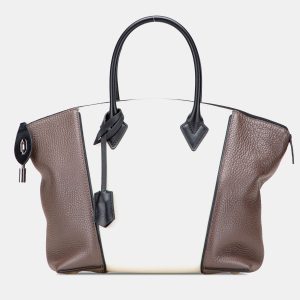 Louis Vuitton Brown White Bicolor Taurillon Cuir Soft Lockit PM, Satchels - Luxury Closet catalog