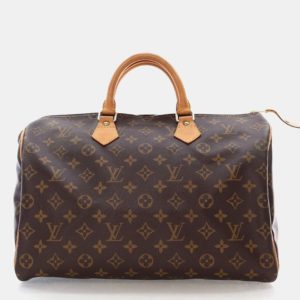 Louis Vuitton Speedy 35 Brown Monogram Coated Canvas Handbag, Handbags - Luxury Closet catalog