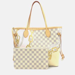 Louis Vuitton Neverfull MM Ivory Damier Azur Nautical Canvas Handbag, Tote Handbags - Luxury Closet catalog