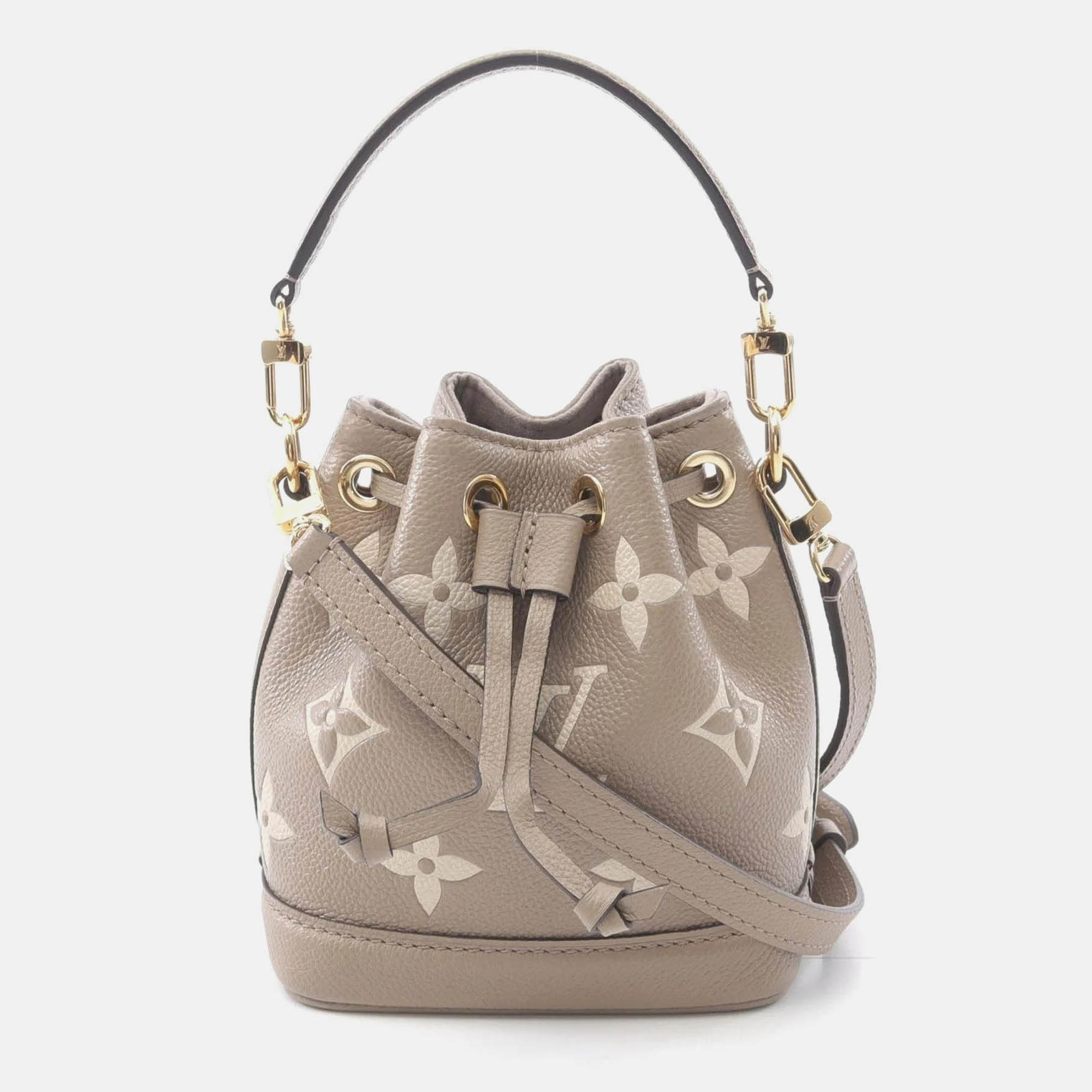 Louis Vuitton Nano Noe Tourterelle Crème Bicolor Monogram Empreinte Leather Handbag, Handbags - Luxury Closet catalog