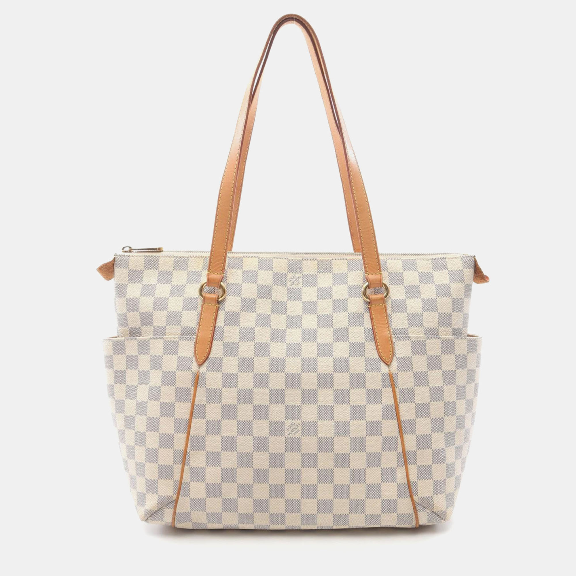 Louis Vuitton Totally MM White Damier Azur Canvas Leather Tote Bag, Tote Handbags - Luxury Closet catalog