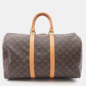 Louis Vuitton Keepall 45 Brown Monogram Canvas Travel Bag, Handbags - Luxury Closet catalog