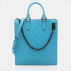 Louis Vuitton Sac Plat Blue Taurillon Leather Messenger Tote Bag, Tote Handbags - Luxury Closet catalog