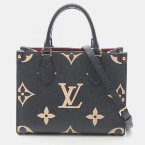 Louis Vuitton OnTheGo PM Black Bicolor Monogram Empreinte Leather Tote Bag, Tote Handbags - Luxury Closet catalog