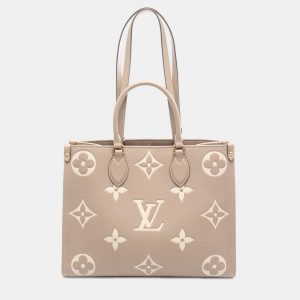 Louis Vuitton OnTheGo MM Beige Monogram Leather Tote Bag, Tote Handbags - Luxury Closet catalog