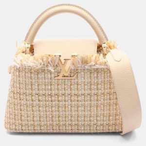 Louis Vuitton Capucines BB Tweed/Leather Top Handle Bag, Satchels - Luxury Closet catalog