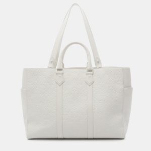 Louis Vuitton White Monogram Taurillon Sac Plat 24H Tote, Satchels - Luxury Closet catalog