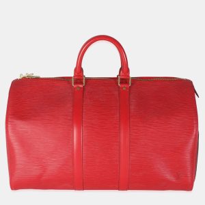 Louis Vuitton Vintage Red Epi Leather Keepall 45 Bag, Handbags - Luxury Closet catalog