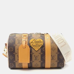 Louis Vuitton City Keepall Monogram Stripe Brown Coated Canvas Shoulder Bag, Handbags - Luxury Closet catalog