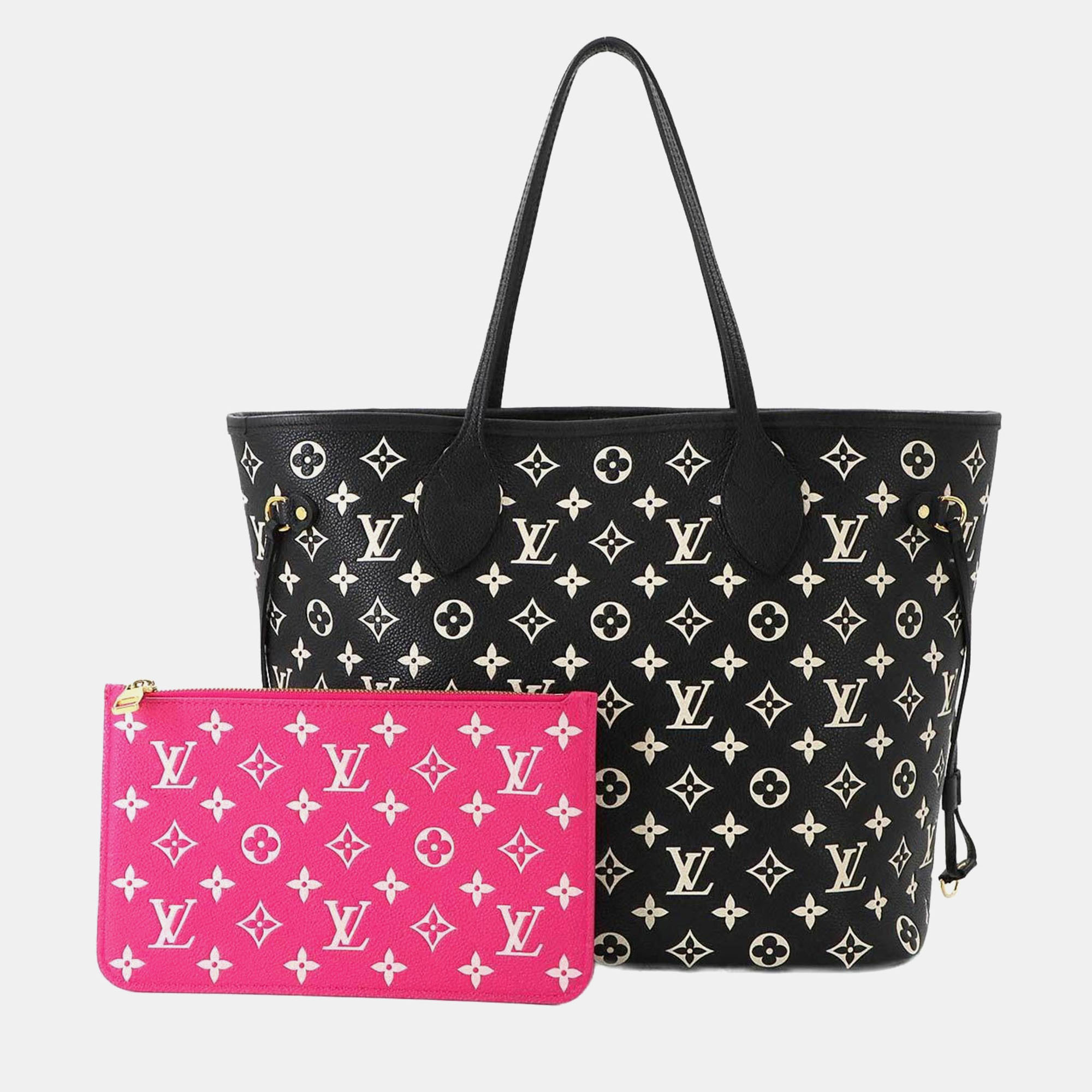 Louis Vuitton Neverfull MM Monogram Empreinte Black White Leather Tote Bag, Tote Handbags - Luxury Closet catalog