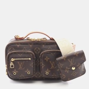 Louis Vuitton Utility Crossbody Brown Monogram Coated Canvas Leather Handbag, Handbags - Luxury Closet catalog