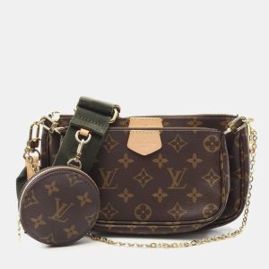 Louis Vuitton Multi Pochette Accessoires Brown Khaki Monogram Coated Canvas Shoulder Bag, Handbags - Luxury Closet catalog