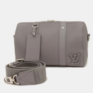 Louis Vuitton Aerogram City Keepall Grey Leather Shoulder Bag, Handbags - Luxury Closet catalog