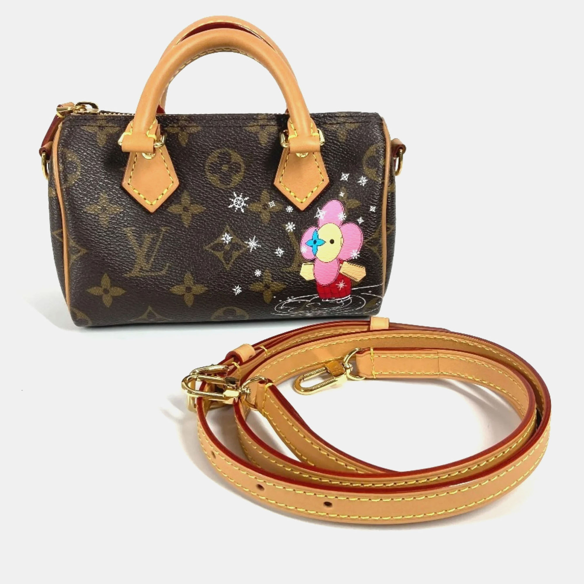 Louis Vuitton Vivienne Nano Speedy Monogram Brown Coated Canvas Shoulder Bag, Handbags - Luxury Closet catalog