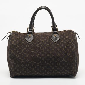 Louis Vuitton Fusain Monogram Mini Lin Canvas Speedy 30 Bag, Satchels - Luxury Closet catalog