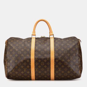 Louis Vuitton Brown Monogram Keepall 50 Travel Bag, Backpacks - Luxury Closet catalog
