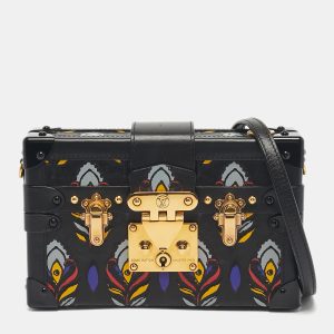 Louis Vuitton Black Graphic Print Leather Petite Malle Bag, Clutches & Special Occasion Bags - Luxury Closet catalog