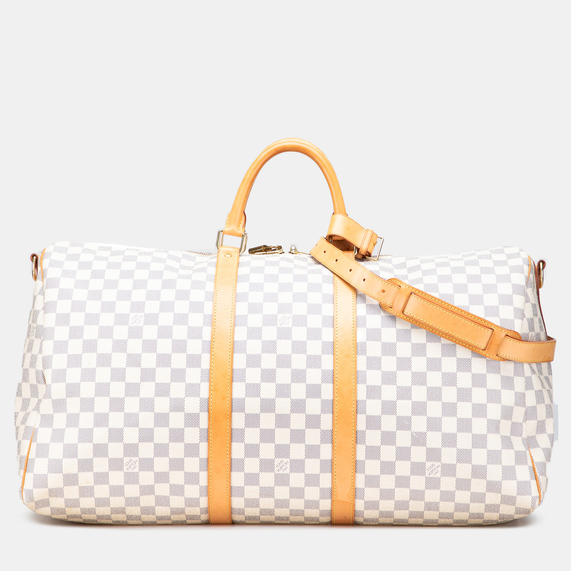 Louis Vuitton White Damier Azur Keepall Bandouliere 55, Backpacks - Luxury Closet catalog