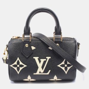 Louis Vuitton Nano Speedy Black Beige Monogram Empreinte Leather Handbag, Satchels - Luxury Closet catalog