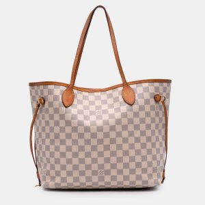 Louis Vuitton White Damier Azur Neverfull MM, Tote Handbags - Luxury Closet catalog