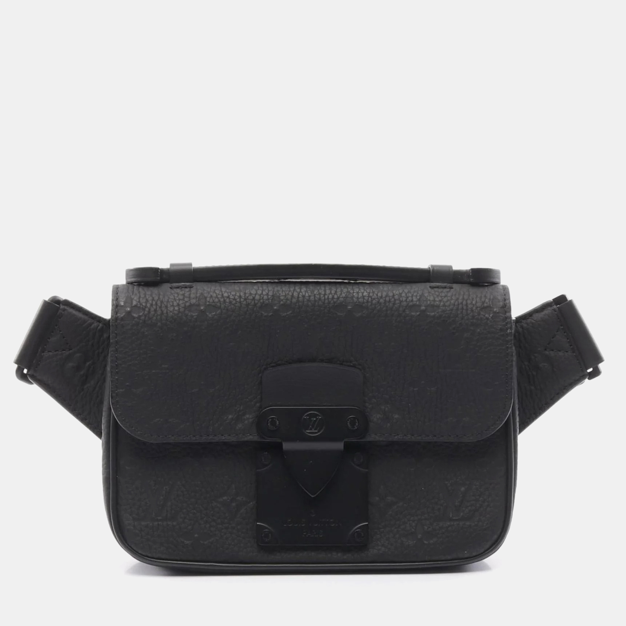 Louis Vuitton S-Lock Black Leather Shoulder Bag, Handbags - Luxury Closet catalog