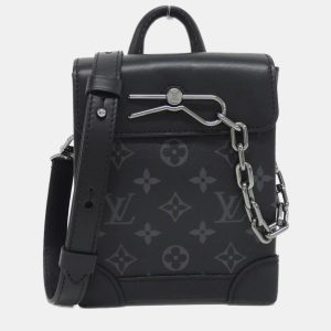 Louis Vuitton Nano Steamer Black Monogram Eclipse Leather Shoulder Bag, Handbags - Luxury Closet catalog
