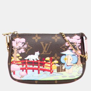 Louis Vuitton Brown Monogram Vivienne Christmas Animation Japanese Garden Mini Pochette Accessoires, Clutches & Special Occasion Bags - Luxury Closet catalog